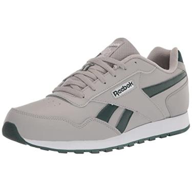 Imagem de Reebok Tênis masculino clássico Harman Run casual, Cinza maciço/branco/verde floresta, 45