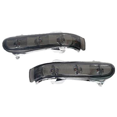 Imagem de JESYMBX 1 par de lâmpadas de seta LED para espelho da porta dianteira esquerda e direita para Mercedes Benz W220 W215 CL S S300 1999-2003 Preto.
