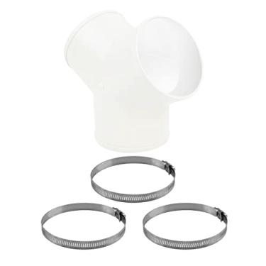 Imagem de Conector de duto de 3 vias divisor de duto para exaustão conector de duto ABS ventilador secador mangueira de ventilação 4 polegadas forma Y para mangueira de 4 polegadas (diâmetro: 100 mm)