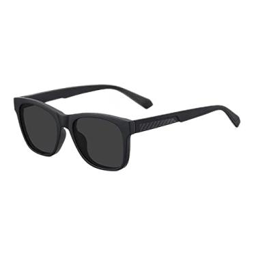 Imagem de Óculos de sol polarizados quadrados para homens lazer estilo esporte moda óculos de sol masculinos, C4 areia preto preto, polarizado