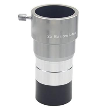 Imagem de JUIYU Conjunto de acessórios de telescópio 4 mm 6 mm 9 mm 12 mm 15 mm 32 mm 40 mm ocular 2X lente Barlow multi-revestido Telescópio astronomia de metal telescópio monocular câmera (cor: 2X)