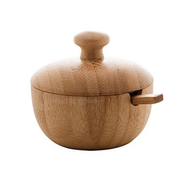 Imagem de LYOR - Açucareiro de Bambu com Colher Verona 8cm x 7,5cm