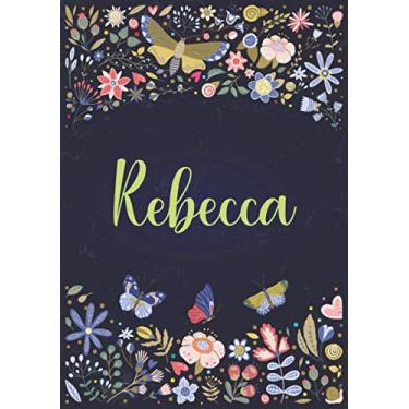 Imagem de Rebecca: Taccuino A5 | Nome personalizzato Rebecca | Regalo di compleanno per moglie, mamma, sorella, figlia ... | Design: giardino | 120 pagine a righe, piccolo formato A5 (14.8 x 21 cm)