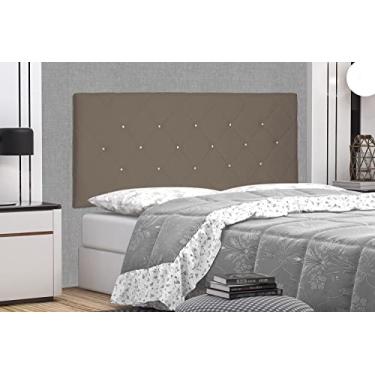 Imagem de Cabeceira Painel Estofada Queen Cama Box Casal Suspensa 1,60 M - Tânia (Suede, Caramelo)