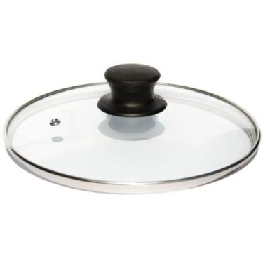 Imagem de Tampa De Vidro Temperado Para Panelas E Frigideiras Nº 20 Com Borda Em Aço Inox