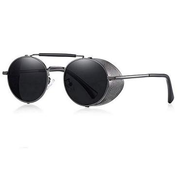 Imagem de Óculos de Sol Barcur Steampunk Polarizados Anti Reflexo com Proteção uv400 BC8375 (C5)