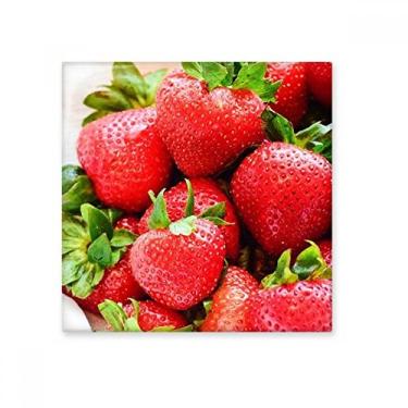 Imagem de Decalque brilhante de azulejo de cerâmica com imagem de frutas vermelhas e morango