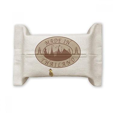 Imagem de Thailand Made in Thailand Prosperous Village Suporte de capa de papel de tecido de algodão e linho