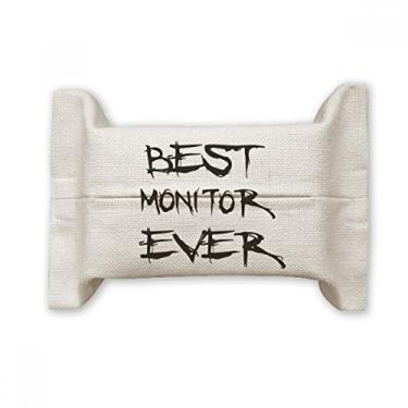 Imagem de Bolsa de linho de algodão para lenços faciais Best Moniter Ever