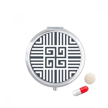 Imagem de Porta-comprimidos chineses tradicionais chineses com quatro símbolos de bolso, caixa de armazenamento de remédios