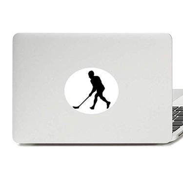 Imagem de Adesivo de vinil para notebook com emblema de hóquei para corrida, educação física