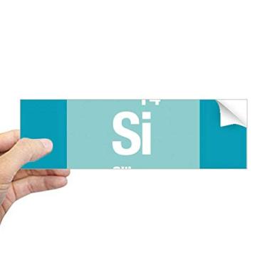 Imagem de DIYthinker Adesivo retangular de ciência com elemento químico de silício, para notebook, janela