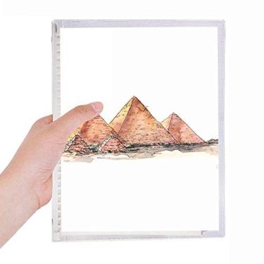 Imagem de Caderno Egito Pirâmide de Gaza Folhas Soltas Diário Recarregável Papelaria