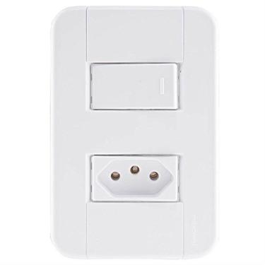 Imagem de Conj. 4X2 - 1 interruptor paralelo 10A 250V~ + 1 tomada 2P+T 20A 250V~ Tramontina