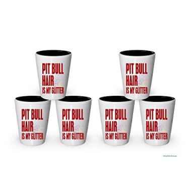 Imagem de Copo de shot Pit Bull Hair is My Glitter - presentes Pit bull (6)