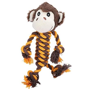 Imagem de Wosume 【 】 Brinquedo de pelúcia de animal de estimação (macaco), brinquedo de cachorro molar, cachorro de estimação para cães (macaco)