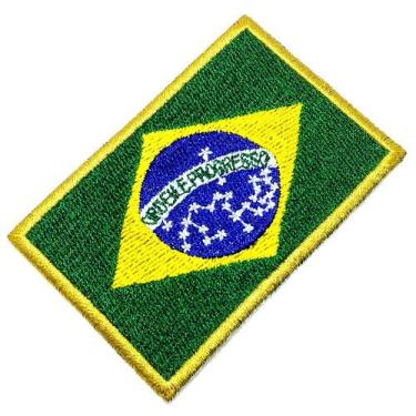 Imagem de Bandeira Brasil Patch Bordado Para Uniforme Camisa Kimono - Br44