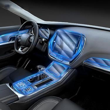 Imagem de LAVIYE Interior do carro GPS navegador console central TPU transparente película protetora Filme anti-scratc, para Jetour X70 2020-2023