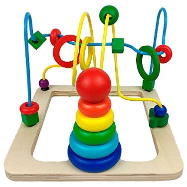 Imagem de Montanha Russa Pirâmide Aramada com Argolas Brinquedo Pedagógico Educativo Criatividade e Diversão