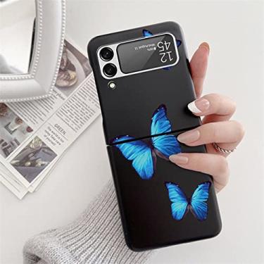Imagem de Para Samsung Galaxy Z Flip3 Flip4 5 Capa preta rígida para Samsung ZFlip5 Galaxy ZFlip3 para sansung z flip 3 4 5 zflip 3 Capa Fundas, Khey, 3lanhud, ForGalaxyZFlip4 (5G)