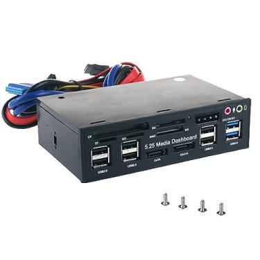 Imagem de Painel de computador multifuncional, painel de leitor de cartão interno, painel frontal de PC, suporte para WindowsXP/Vista/Win7/8/10