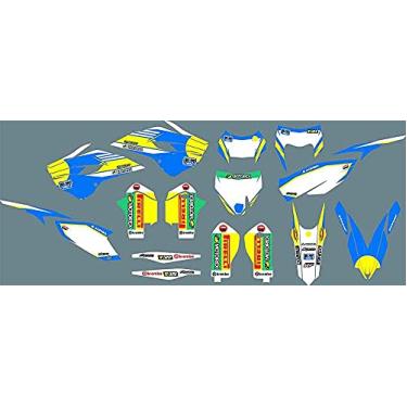 Imagem de 31 kits de adesivos de decalque de fundos gráficos de equipe de motocicleta compatíveis com Husqvarna TC FC TE FE 125 250 300 350 450 501 2014 2015