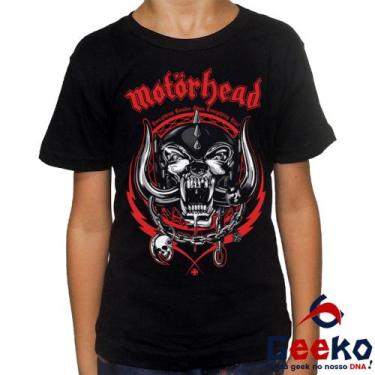 Imagem de Camiseta Infantil Motorhead 100% Algodão Rock Geeko