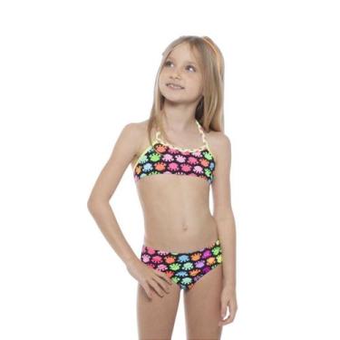 Imagem de Biquíni Estampa Colorida Infantil Menina Moda Praia Siri Kids 37535 -