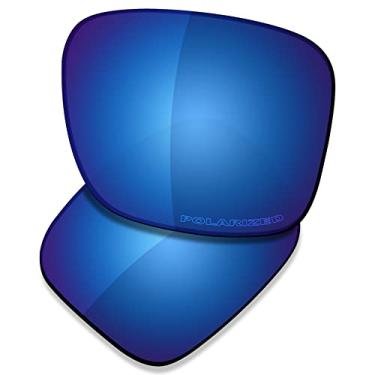 Imagem de SAUCER Lentes de substituição premium para óculos de sol Oakley Holbrook XL OO9417 High Defense – Azul escuro polarizado