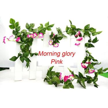 Imagem de Folha de flor de feijão de videira trepadeira artificial 2,3 m (7,6 pés), 2 unidades