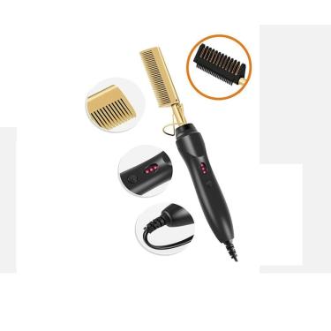 Imagem de Pente Quente Elétrico Alisador Para Cabelo Crespo E Diversos