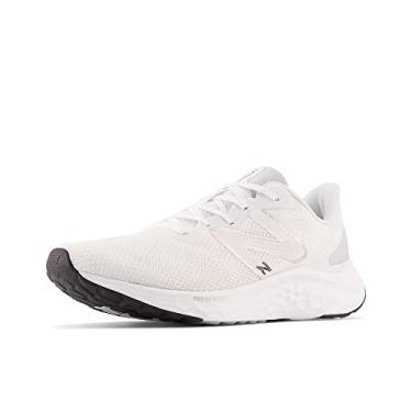 Imagem de New Balance Tênis de corrida masculino Fresh Foam Arishi V4, Branco/Alumínio claro/prata metálico, 10.5