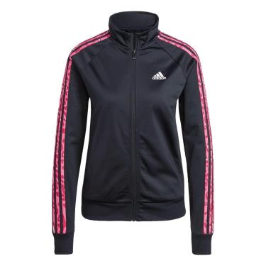 Imagem de Jaqueta Malha Estampa Animal Essentials Três Listras Adidas-Feminino