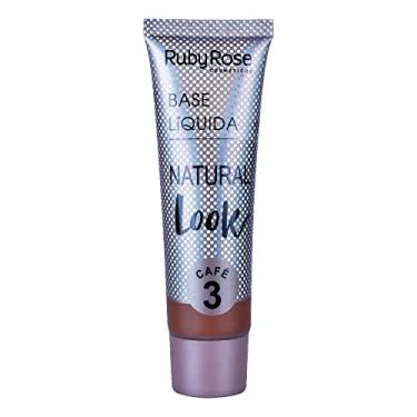 Imagem de Base Liquida Natural Look - Hb8051Cafe3 - Cafe 3 - Rubyrose