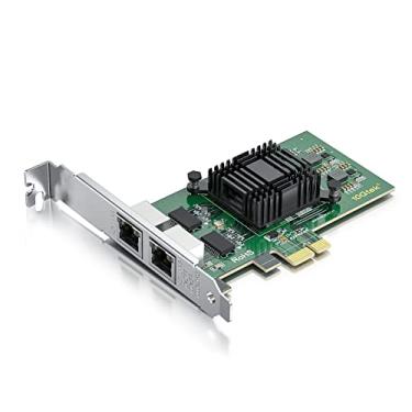 Imagem de Equivalente a Intel E1G42ET, placa de rede convergente (NIC) Gigabit Ethernet de 1,25 G, com chip Intel 82576, duas portas de cobre RJ45, PCI Express 2.0 X1