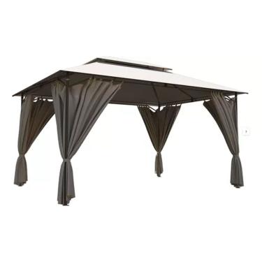 Imagem de Gazebo Tenda Pergolado De Aço 400x300cm Com Cortinas Outdoor