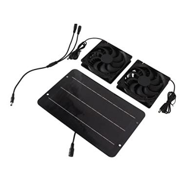 Imagem de Kit de Ventilador Solar 10w 12v Alimentado Kit de Ventilador de Silicone Monocristalino Ventilador de Refrigeração Solar para Galinheiro Painéis Solares de Estufa