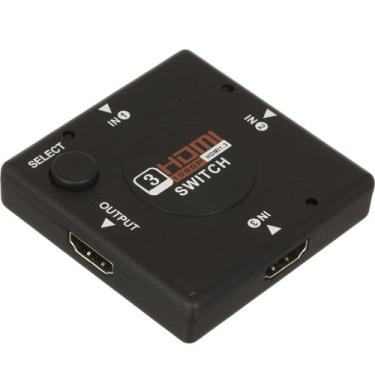 Imagem de Adaptador switch hdmi 3 entrada 1 saida 1080p 0531 - EXBOM