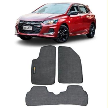 Imagem de Jogo Tapete Borracha PVC Chevrolet Onix 2020 a 2022 Com Logo Bordado-8