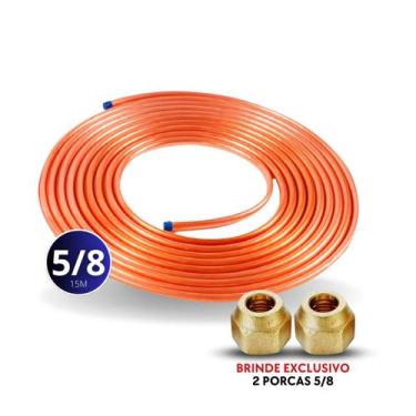 Imagem de Tubo De Cobre Panqueca 5/8 15,87x0,79mm 15 Metros Refrigeração - NoBra