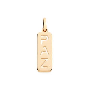 Imagem de Pingente banhado ouro 3x 24k 18k e 22k  unissex rommanel retangular pa