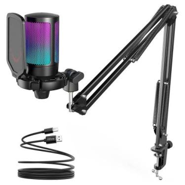 Imagem de Microfone Condensador USB FIFINE Ampligame A6T com Braço articulado