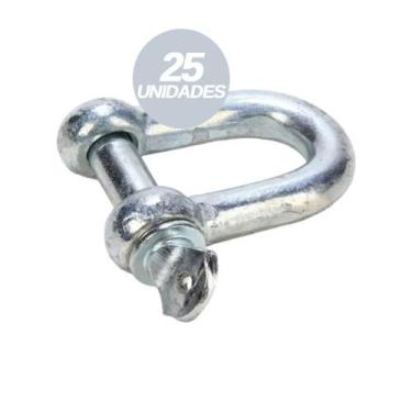 Imagem de Kit 25 Manilha Reta com Pino Roscado 3/8 Polegadas - Starfer