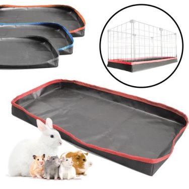 Imagem de Bandeja Higiênica 90x90 Nylon Preto com Viés Vermelho - ZP AUTOMOTIVE,