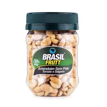 Imagem de Amendoim Sem Pele Torrado e Salgado Brasil Frutt 160g