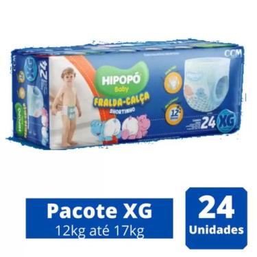 Imagem de Fralda Calça Hipopó Baby 1 Pacote Tamanho XG