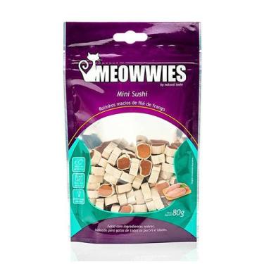Imagem de Snack Meowwies Mini Sushi para Gatos 80g - 1 Unidade