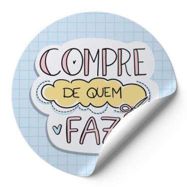 Imagem de 120 Etiquetas Auto Colante Adesivos Redondos Compre De Quem Faz Quadri