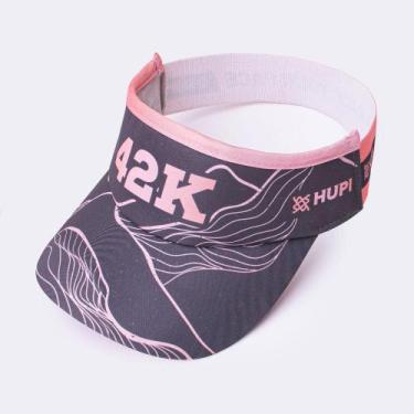 Imagem de Viseira para Corrida HUPI 42k Ibira Preto e Rosa, Preto, Rosa