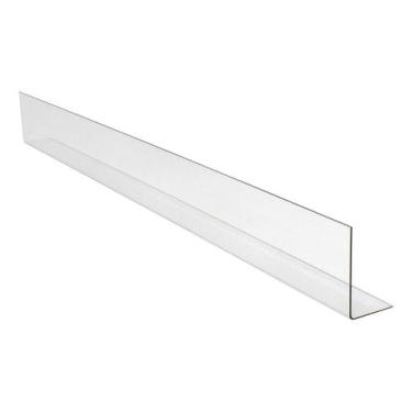 Imagem de 15 Unidades Cantoneira Aparador De Gôndola 100x5cm Pvc0,75mm - Acrilik